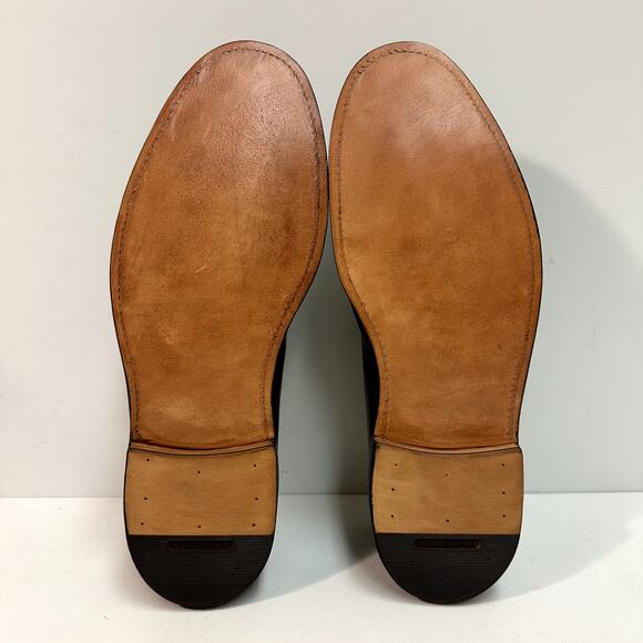 FULLY RESOLED Alden 990 Plain Toe Blucher Shell Cordovan Brown Color 8 USA 11.5 - Picture 2 of 13